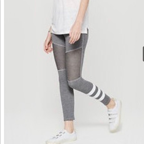 Sundry Mesh Yoga Leggings 2 Striped Leg Stretchy - Picture 1 of 9